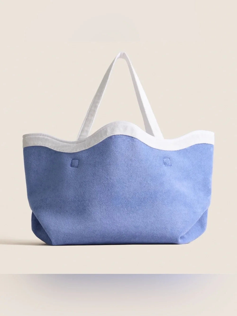 Tuckernuck Cornflower and White Terrycloth August Tote